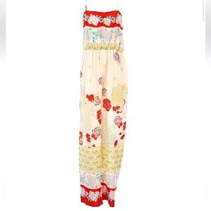 Chelsea & Violet Girls Mix Print Square Neck Jumpsuit Kimono Oriental Pattern